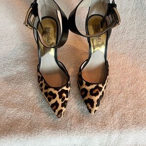 Michael Kors Leopard and Black Heels